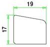 Meranti glaslat - 17x19 mm
